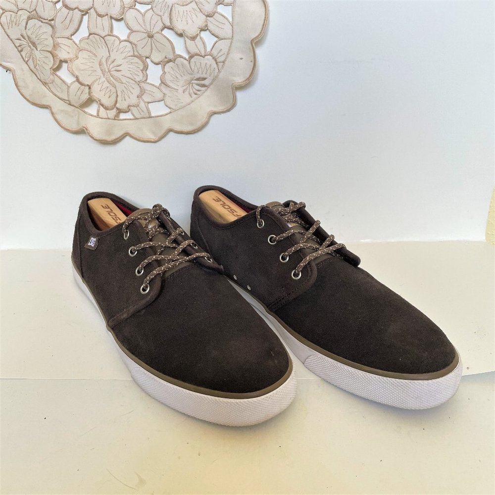 DC Studio S Brown Suede Skate Sneakers
